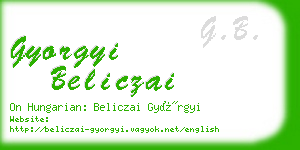 gyorgyi beliczai business card